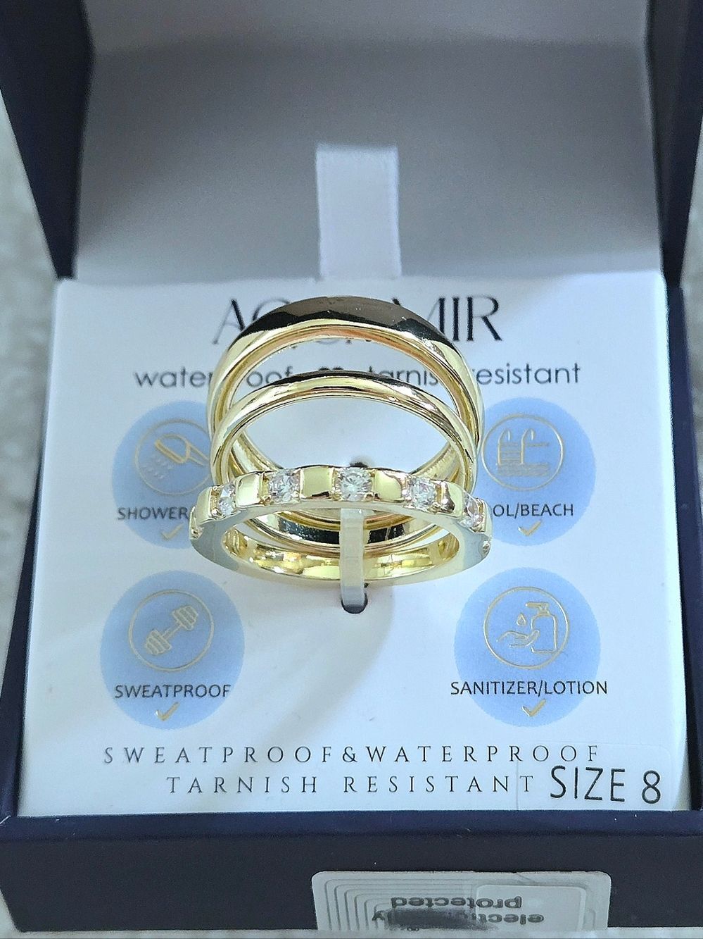 Aquamir Waterproof Triple3️⃣ Ring💍 Set - NIB - Picture 14 of 16